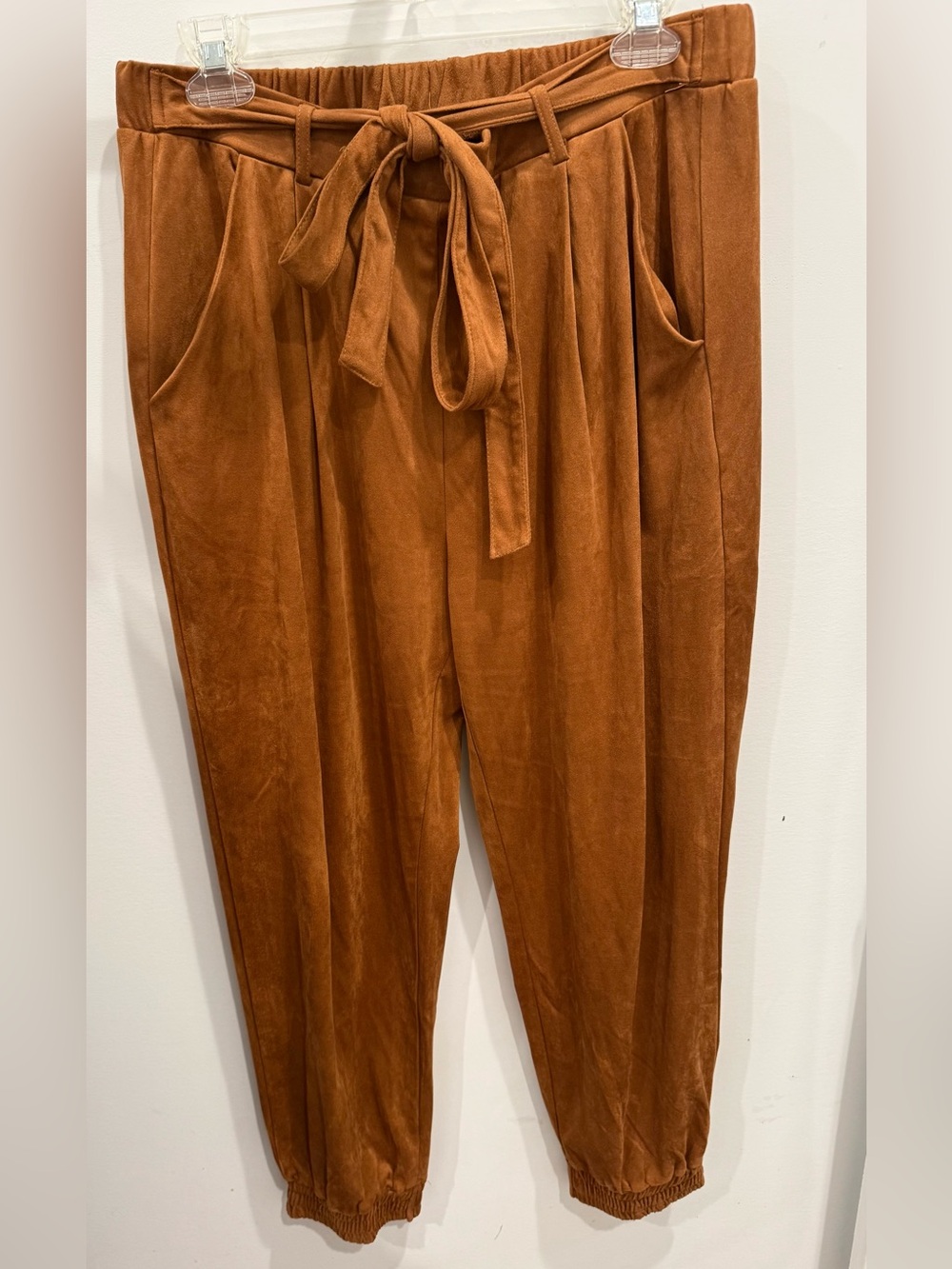 Blue Rain Rust Tie-Waist Jogger Pants